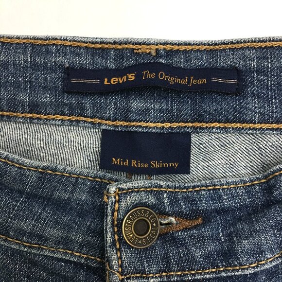 Levi's Women's Skinny Jeans Mid Rise Stretch size 10 length 31" - Picture 4 of 9
